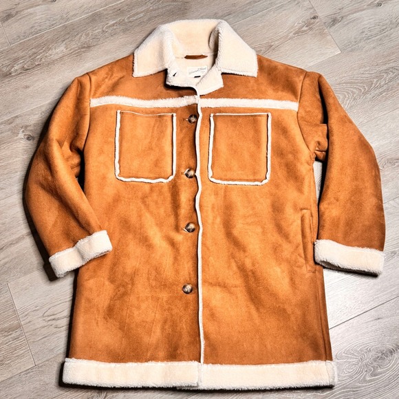 Universal Thread Jackets & Blazers - Universal Thread Sherpa Lined Suede Jacket Brown Womens Medium M